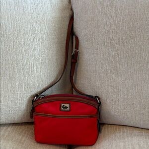 Dooney & Bourke Red and Brown Crossbody Bag